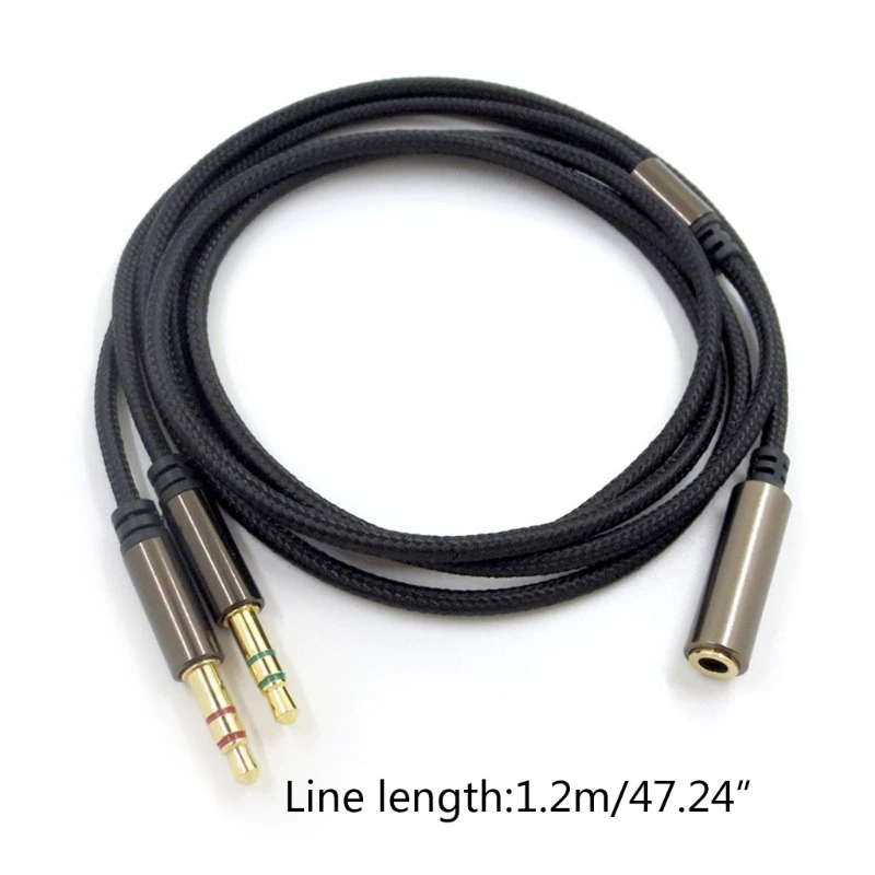 H8WA 3.5mm Headphone Port 2 in 1 Gaming Headset Cable Adapter Audio-Extend Lines Compatible with-hyperX Cloud II/Alpha-
H8WA 3.5mm Headphone Port 2 in 1 Gaming Headset Cable Adapter Audio-Extend Lines Compatible with-hyperX Cloud II/Alpha-