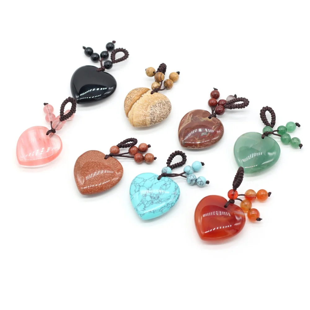 Natural Stone Pendant Keychain Heart Shape For DIY Low-Key Simple Pendant Size 30x30mm
Natural Stone Pendant Keychain Heart Shape For DIY Low-Key Simple Pendant Size 30x30mm