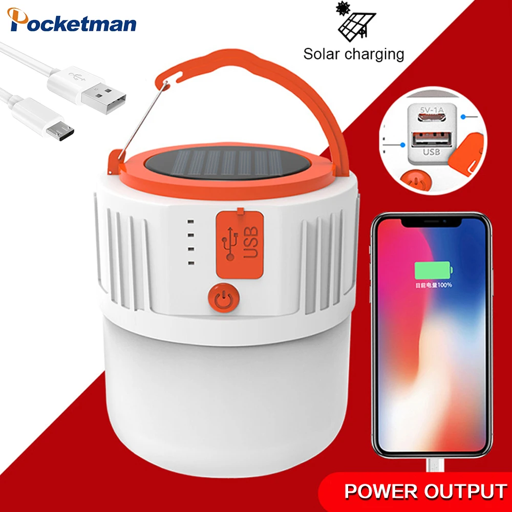 USB Solar Charging Light 42 Lamp Bead Energy-saving Bulb Night Market Mobile Outdoor Camping Power Outage Emergency lamp | Лампы и