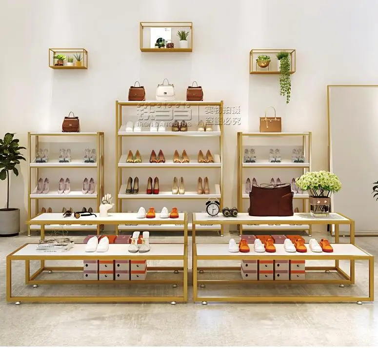 Shoe rack display rack shoe floor type shoe store rack clothing store gold multi-layer bag rack shoe cabinet display rack
Shoe rack display rack shoe floor type shoe store rack clothing store gold multi-layer bag rack shoe cabinet display rack