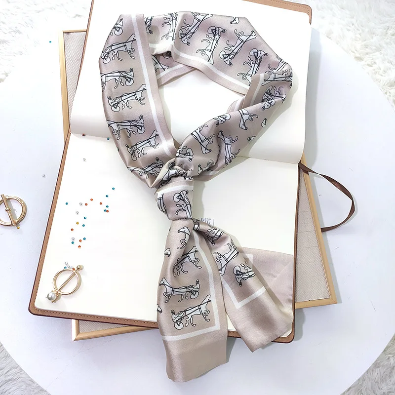 Narrow and Long Strips of Small Silk Scarves Long Scarves Women's Western Style All-match Sunscreen Silk Scarves
Narrow and Long Strips of Small Silk Scarves Long Scarves Women's Western Style All-match Sunscreen Silk Scarves