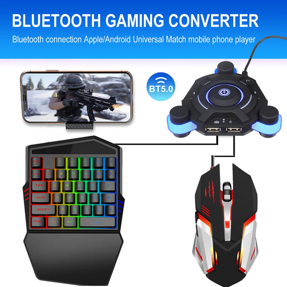 Хит 2019 игровая Bluetooth клавиатура мышь конвертер игровой адаптер для IOS Android система