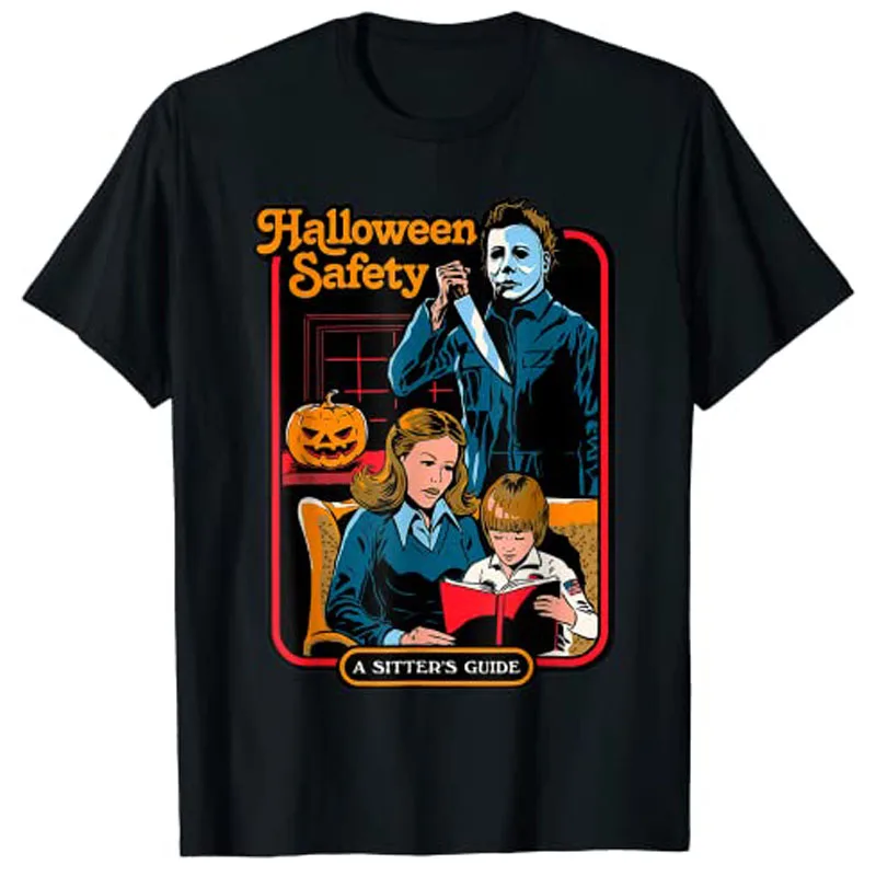 Хэллоуин безопасность семья гид футболка Женские футболки графическая |