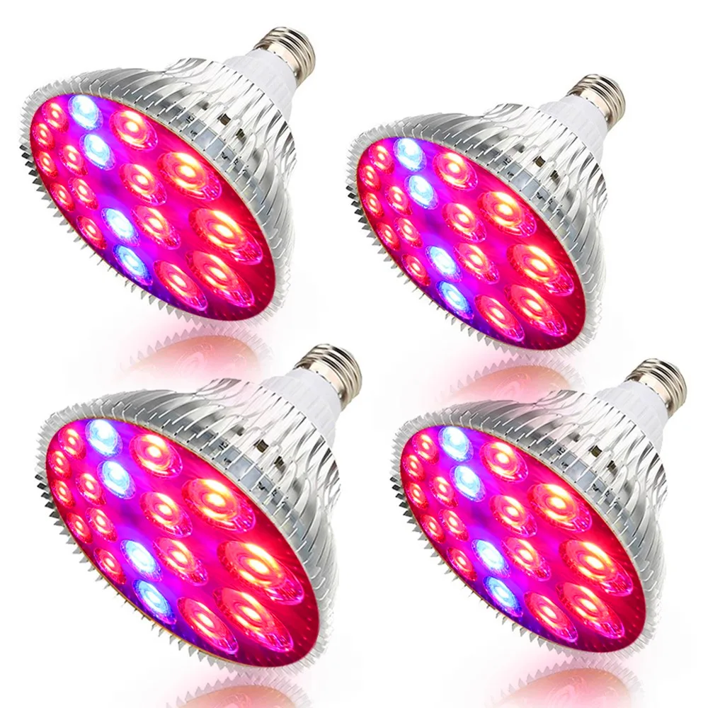(4pcs/Lot) E27 54W 14Red+4Blue LED Grow Light Full Spectrum For Indoor Plant Greenhouse Flower Veg Hydroponics Grow/Bloom Tent
(4pcs/Lot) E27 54W 14Red+4Blue LED Grow Light Full Spectrum For Indoor Plant Greenhouse Flower Veg Hydroponics Grow/Bloom Tent