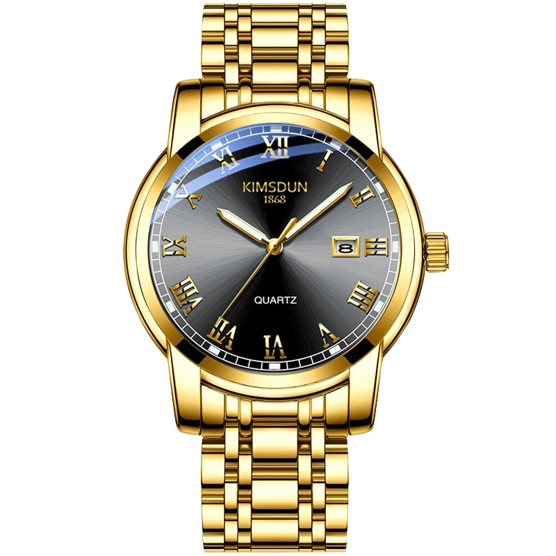 Relojes Para Hombre KIMSDUN модные брендовые светящиеся водонепроницаемые кварцевые часы