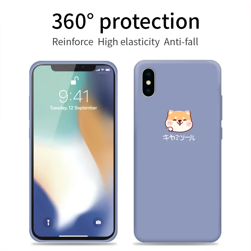 ASINA и рисунком в виде милых собачек жидкий силиконовый чехол для iPhone 6 6S 7 8 plus 11