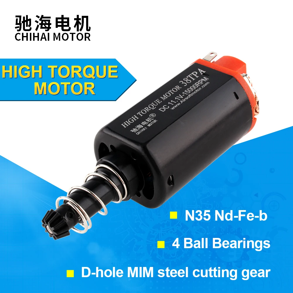 

chihai motor CHF-480WA-5038T N35 Nd-Fe-B 38TPA high torque AEG Motor Ver.2 Gearbox motor Long Axis for gel blaster toy