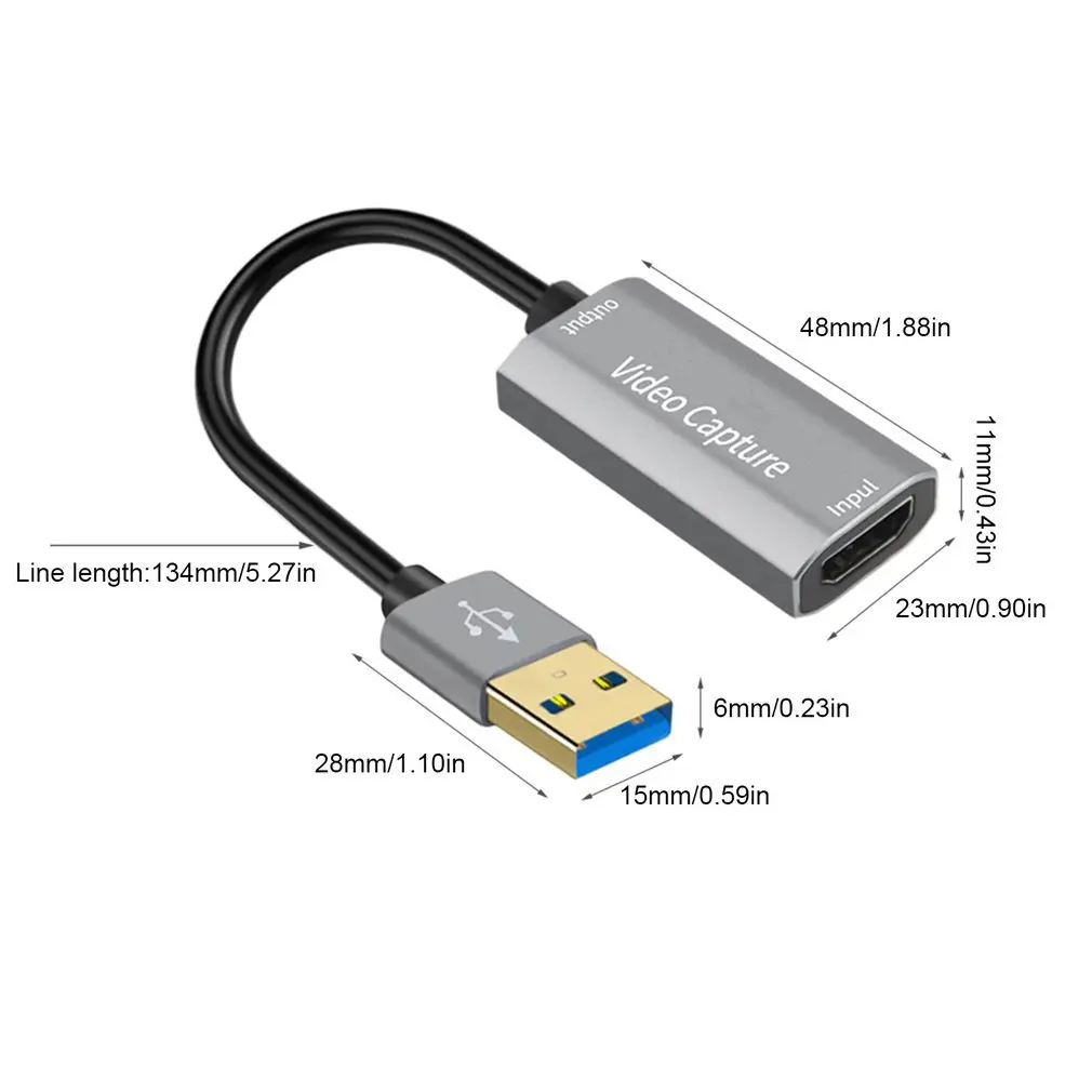 USB 3.0 Video Capture Card 1080P 60fps 4K HDMI Video Grabber Box for Macbook PS4 Game Camera Recorder Live Streaming
USB 3.0 Video Capture Card 1080P 60fps 4K HDMI Video Grabber Box for Macbook PS4 Game Camera Recorder Live Streaming