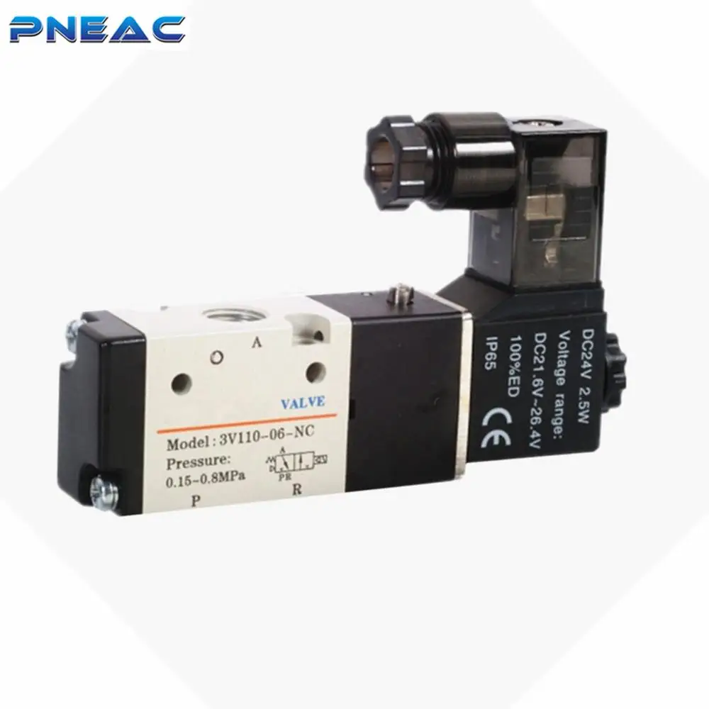Pneac 3V110-06 3 Port 2 Position 1/8" BSP Single Pneumatic Air Solenoid Valve DC 12V DC 24V AC 110V AC 220V
Pneac 3V110-06 3 Port 2 Position 1/8" BSP Single Pneumatic Air Solenoid Valve DC 12V DC 24V AC 110V AC 220V