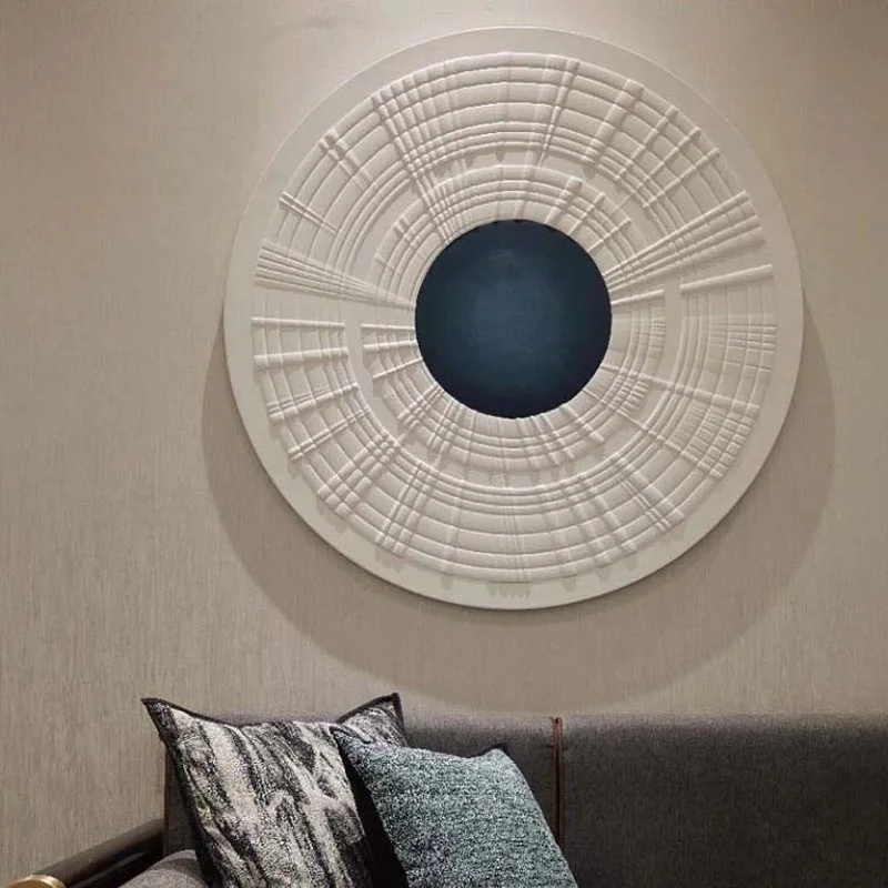 

Современное простое настенное украшение для прихожей, кабинета, 3D круглая резьба, картина для украшения гостиной, картина для коридора, под...