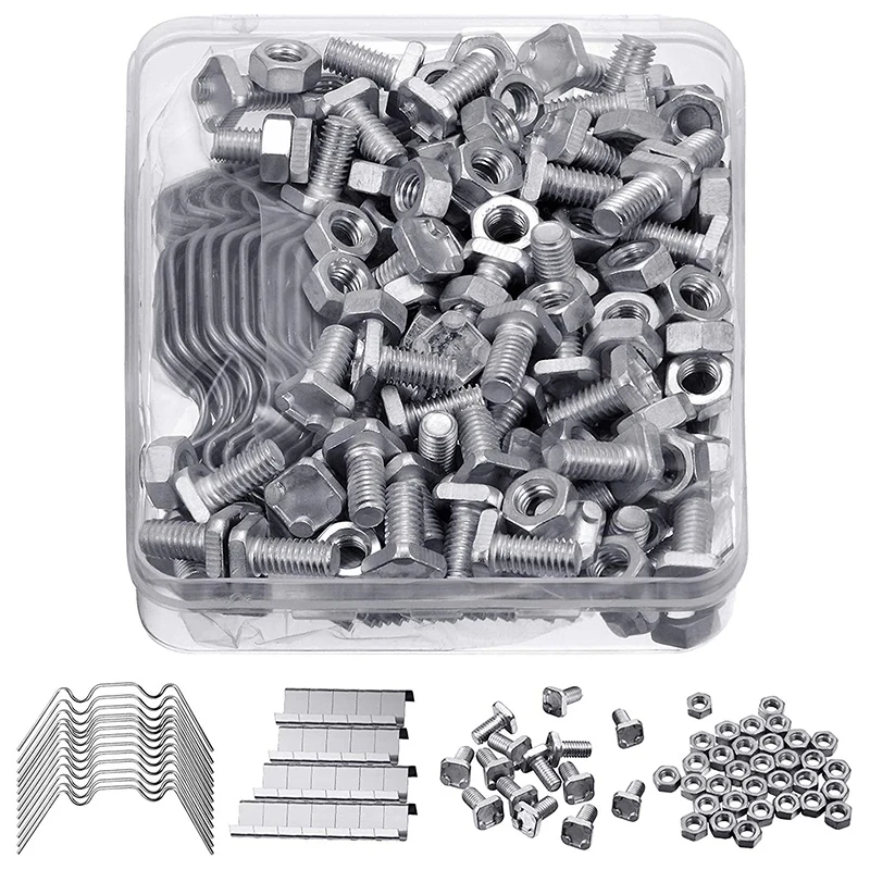 400Pcs Greenhouse Repair Kit Include 100 Glazing Clips W Wire Clips 100Z Overlap Clips And 100 Greenhouse Nuts And Bolts
400Pcs Greenhouse Repair Kit Include 100 Glazing Clips W Wire Clips 100Z Overlap Clips And 100 Greenhouse Nuts And Bolts