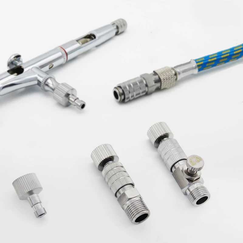 Plug Air Pump Connector Adjustable Pressure Quick Connector Alloy Metal For Disconnecting And Changing Airbrushes
Plug Air Pump Connector Adjustable Pressure Quick Connector Alloy Metal For Disconnecting And Changing Airbrushes