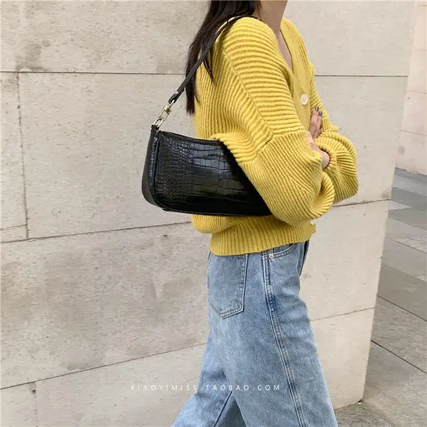 Vintage Design Women Underarm Bag Corcodile Pattern Ladies Single Shoulder Bags Fashion PU Leather Female Small Purse Handbags
Vintage Design Women Underarm Bag Corcodile Pattern Ladies Single Shoulder Bags Fashion PU Leather Female Small Purse Handbags