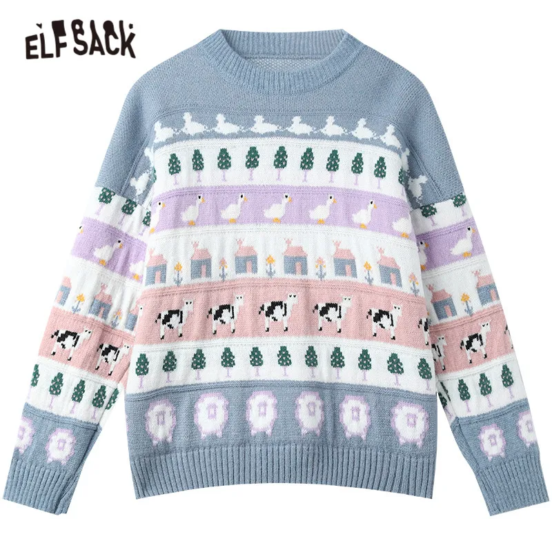ELFSACK Cartoon Jacquard Korean Women Knit Pullover Sweaters,2020 Winter Vintage Full Sleeve,Casual Girly Daily Cute Sweety Top
ELFSACK Cartoon Jacquard Korean Women Knit Pullover Sweaters,2020 Winter Vintage Full Sleeve,Casual Girly Daily Cute Sweety Top
