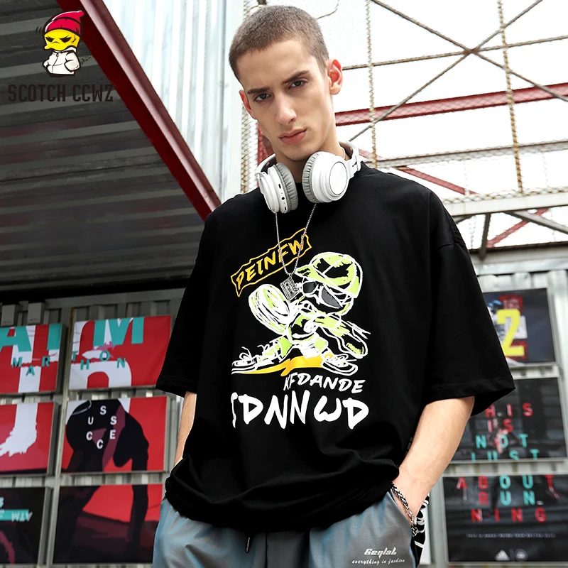 Hip Hop Mens Cotton T-shirt Fashion Loose men BF Student Print Short-Sleeved Tees Cool Couple Outfit Wear Round Neck Tshirt
Hip Hop Mens Cotton T-shirt Fashion Loose men BF Student Print Short-Sleeved Tees Cool Couple Outfit Wear Round Neck Tshirt