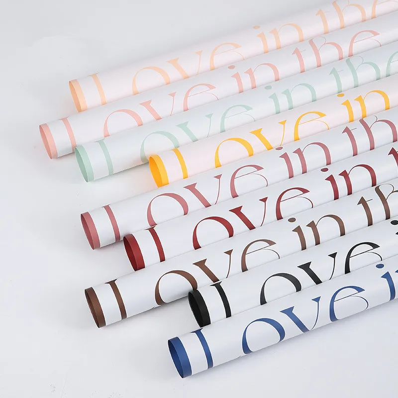 20pcs 58x58cm Plastic English Flower Wrapping Paper Waterproof Love Pattern Florist Bouquet Packaging Material Supplies
20pcs 58x58cm Plastic English Flower Wrapping Paper Waterproof Love Pattern Florist Bouquet Packaging Material Supplies