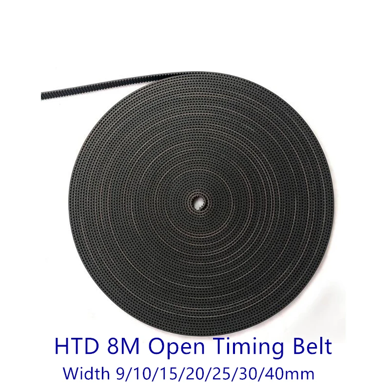 

Arc Tooth HTD 8M Open Synchronous belt Width 10/15/20/25/30/40/60mm Rubber Neoprene fiberglass HTD8M Belt pulley CNC Laser