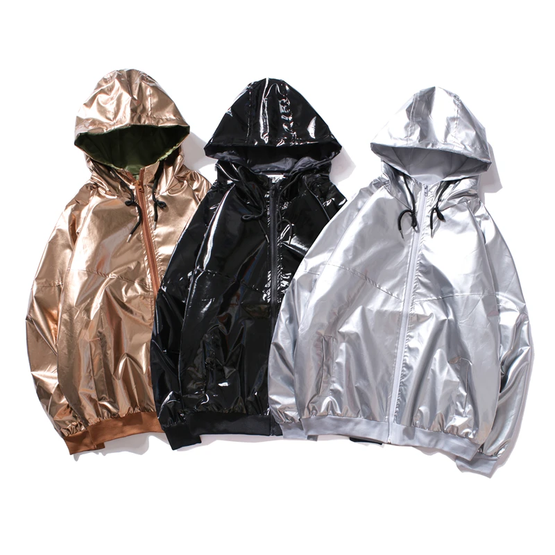 Gold & Silver & Black Men Hooded Patchwork Windbreaker Jackets Autumn New Streetwear Fashion Hip Hop Nightclub Punk Jacket Coats
Gold & Silver & Black Men Hooded Patchwork Windbreaker Jackets Autumn New Streetwear Fashion Hip Hop Nightclub Punk Jacket Coats