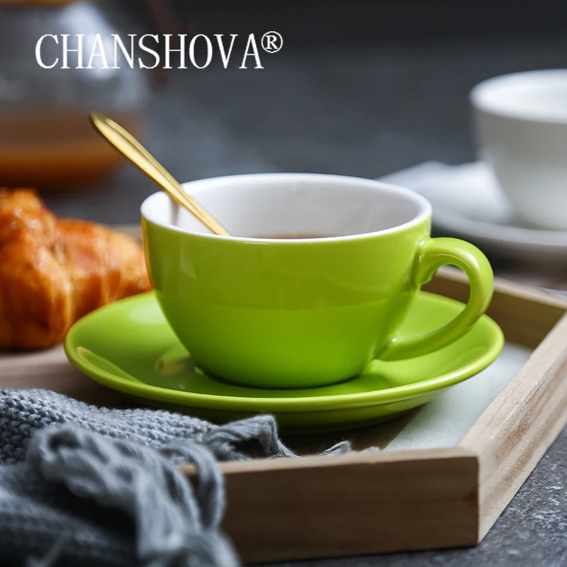 Керамическая кофейная чашка и блюдце CHANSHOVA 270 мл, набор чайных чашек, кружка для молока, питьевая утварь, фарфор, H389
Керамическая кофейная чашка и блюдце CHANSHOVA 270 мл, набор чайных чашек, кружка для молока, питьевая утварь, фарфор, H389