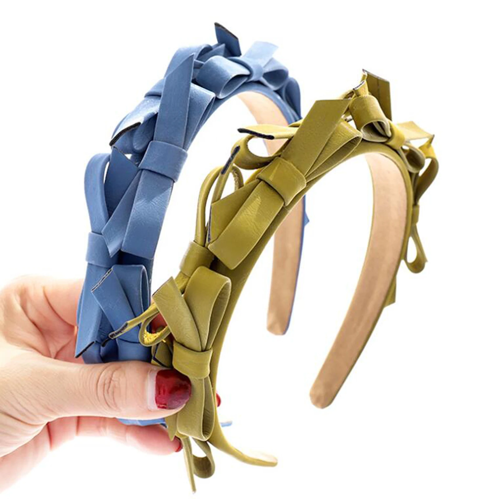PROLY New Fashion Women Headband Solid Color Multi-layer Bowknot Paste Leather Hairband For Adult Hair Accessories
PROLY New Fashion Women Headband Solid Color Multi-layer Bowknot Paste Leather Hairband For Adult Hair Accessories
