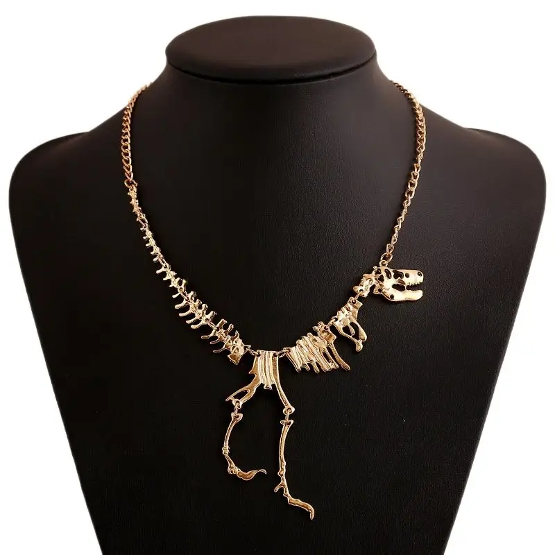 Punk Gothic Primitive Organism Tyrannosaurus Rex Skeleton Dinosaur Necklace Pendant Gold Silver 2 Colors Jewelry
Punk Gothic Primitive Organism Tyrannosaurus Rex Skeleton Dinosaur Necklace Pendant Gold Silver 2 Colors Jewelry