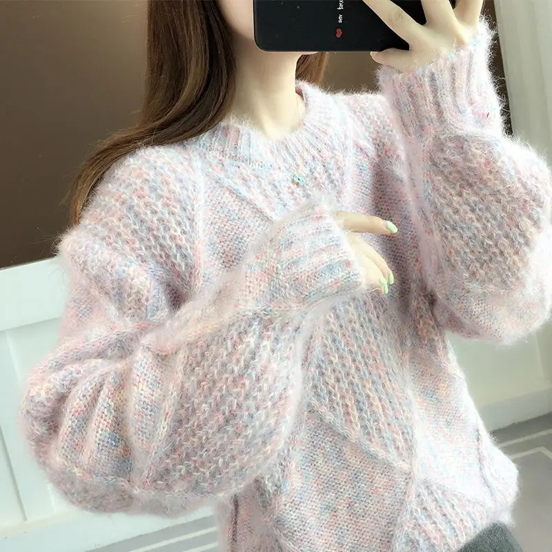 Crew neck sweater for women in autumn and winter, new Korean pullover in 2020, loose and lazy wind bottomed sweater
Crew neck sweater for women in autumn and winter, new Korean pullover in 2020, loose and lazy wind bottomed sweater