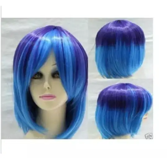 Zhao07900263 + _ 401 Новый Cosplay cos синий/фиолетовый смешанный Короткий прямой