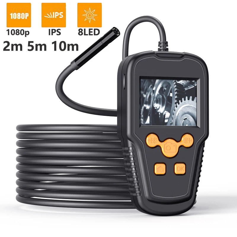 P60 Industrial Endoscope Camera 8MM Lens 2.4 Inch IPS Screen Borescope HD1080P Rigid Cable Waterproof LED Lights 2600mAh Battery
P60 Industrial Endoscope Camera 8MM Lens 2.4 Inch IPS Screen Borescope HD1080P Rigid Cable Waterproof LED Lights 2600mAh Battery