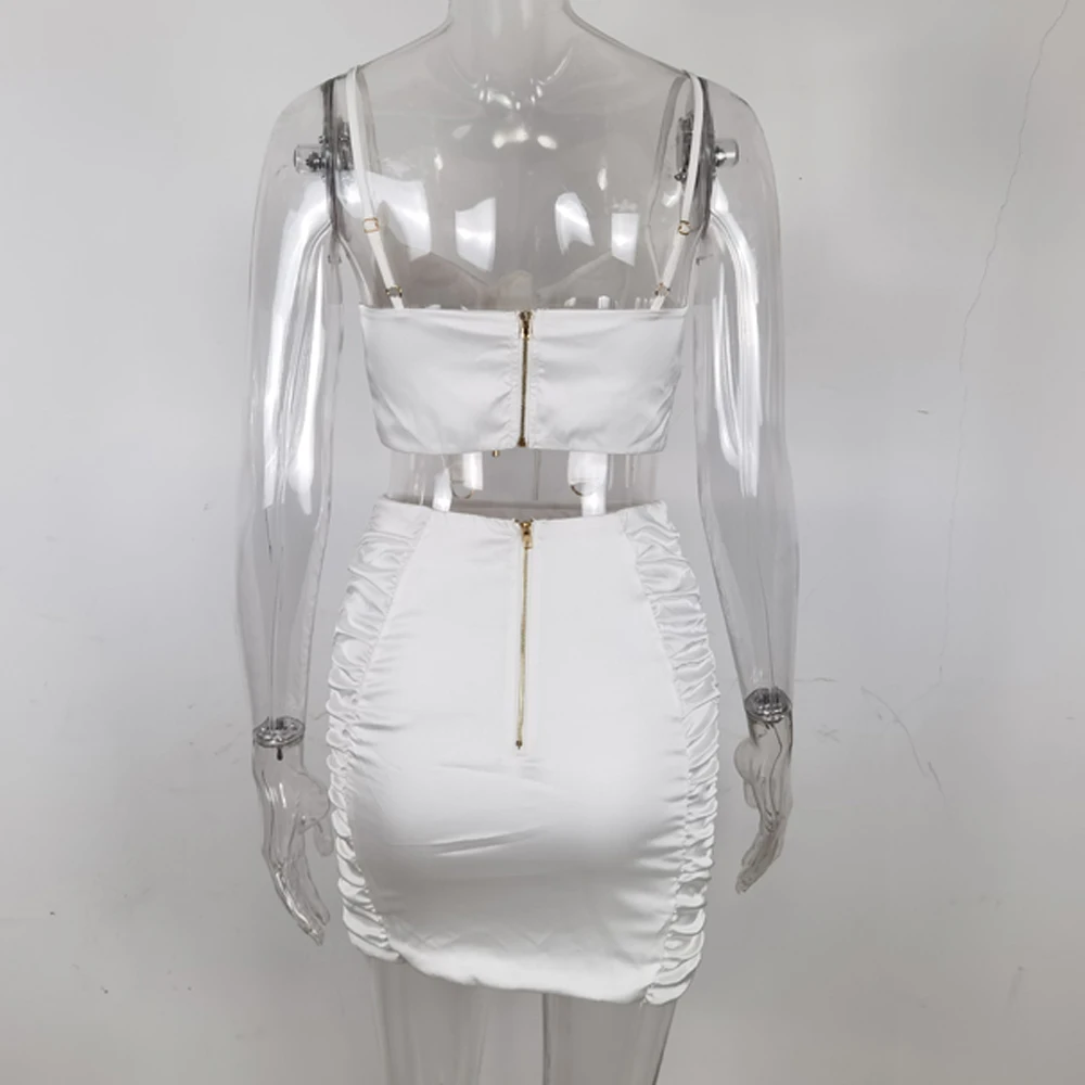 Fyrneh Summer Strapless Elegant Stain Two Piece Set Bustier Crop Top Ruched Skirt Sexy Party Club Fashion Matching Set Outfits
Fyrneh Summer Strapless Elegant Stain Two Piece Set Bustier Crop Top Ruched Skirt Sexy Party Club Fashion Matching Set Outfits