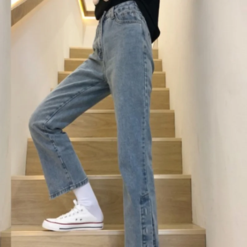 ZHOUTAYLOR Jeans Women Fashion Ankle-Length Pants Button High Waisted Pockets Fake Zippers Straight Office Lady Femme Trousers
ZHOUTAYLOR Jeans Women Fashion Ankle-Length Pants Button High Waisted Pockets Fake Zippers Straight Office Lady Femme Trousers