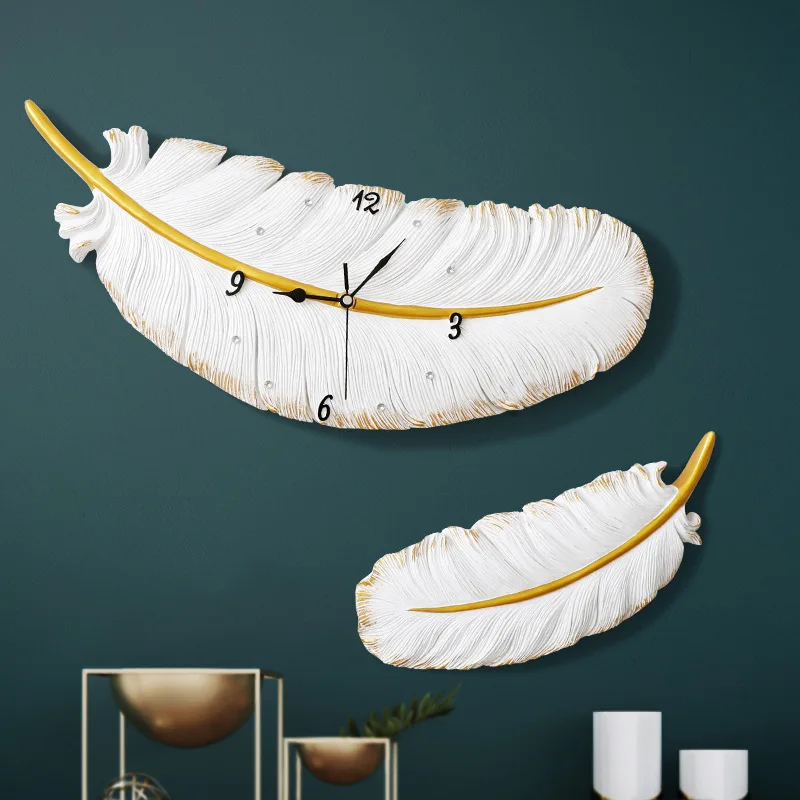 51cm Feather shape Silent Wall Clock Creative Living Room Background Resin plume Wall Feather Clock Porch Wall Sticker Clock
51cm Feather shape Silent Wall Clock Creative Living Room Background Resin plume Wall Feather Clock Porch Wall Sticker Clock
