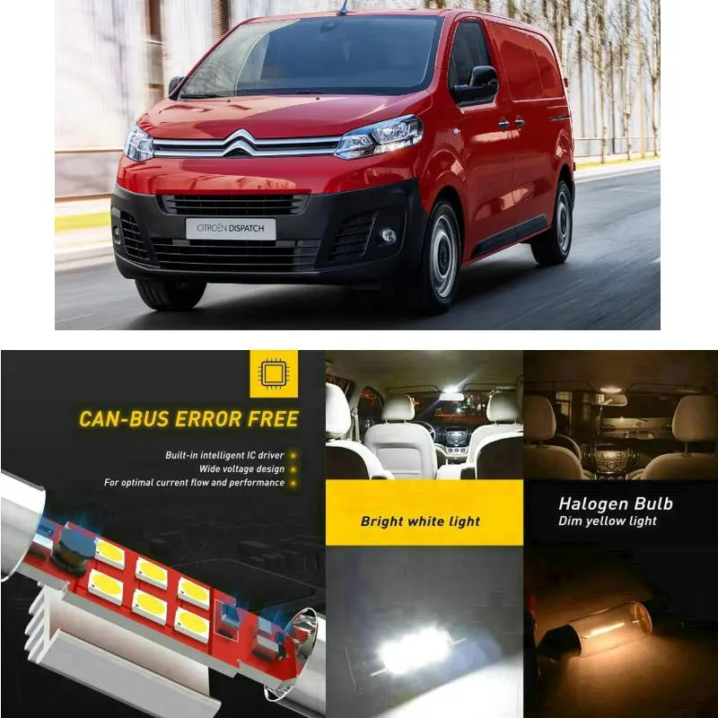 LED Interior Car Lights For Citroen dispatch v minivan dispatch vf7 minivan Dome map lamp bulb error free
LED Interior Car Lights For Citroen dispatch v minivan dispatch vf7 minivan Dome map lamp bulb error free