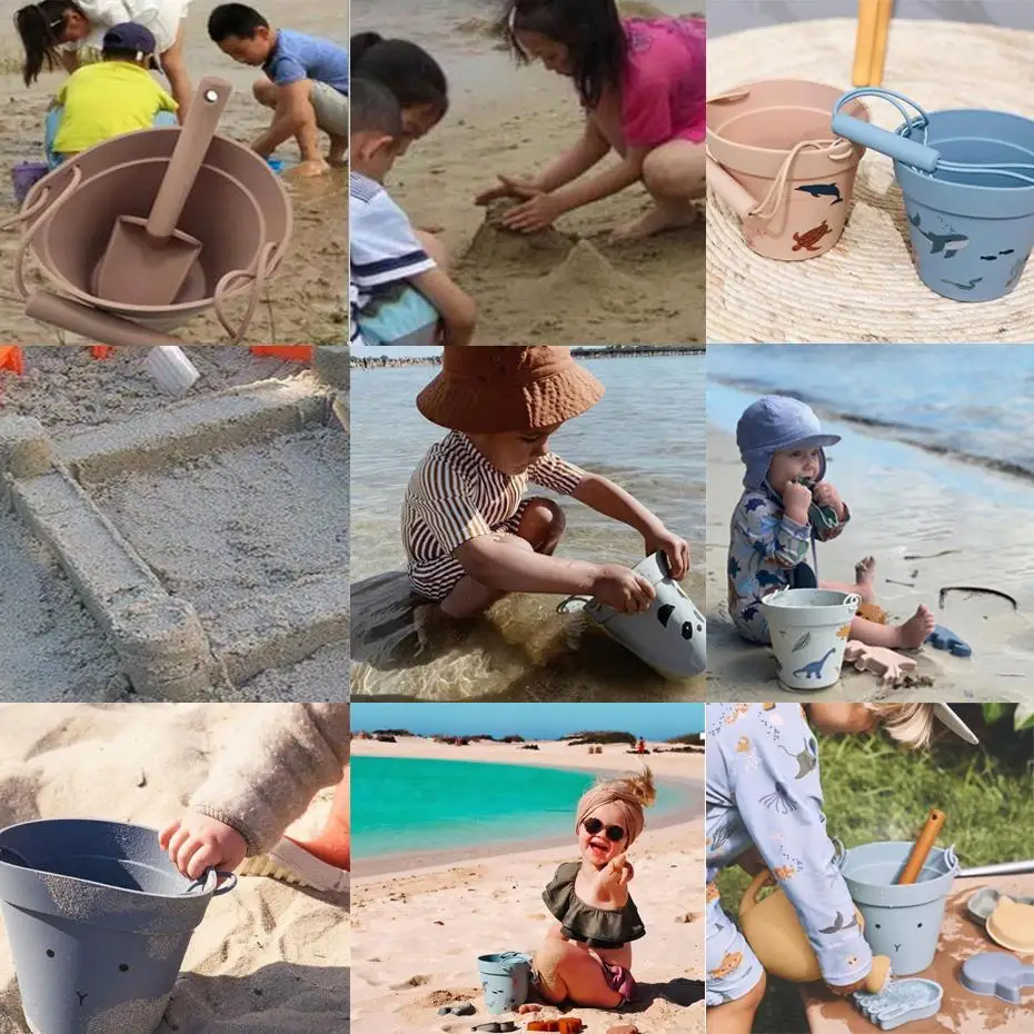 6pcs Silicone Children Beach Toy Various models Set Bucket and Shovel Beach Outdoor Sand Toy Set jouets de plage silicone
6pcs Silicone Children Beach Toy Various models Set Bucket and Shovel Beach Outdoor Sand Toy Set jouets de plage silicone