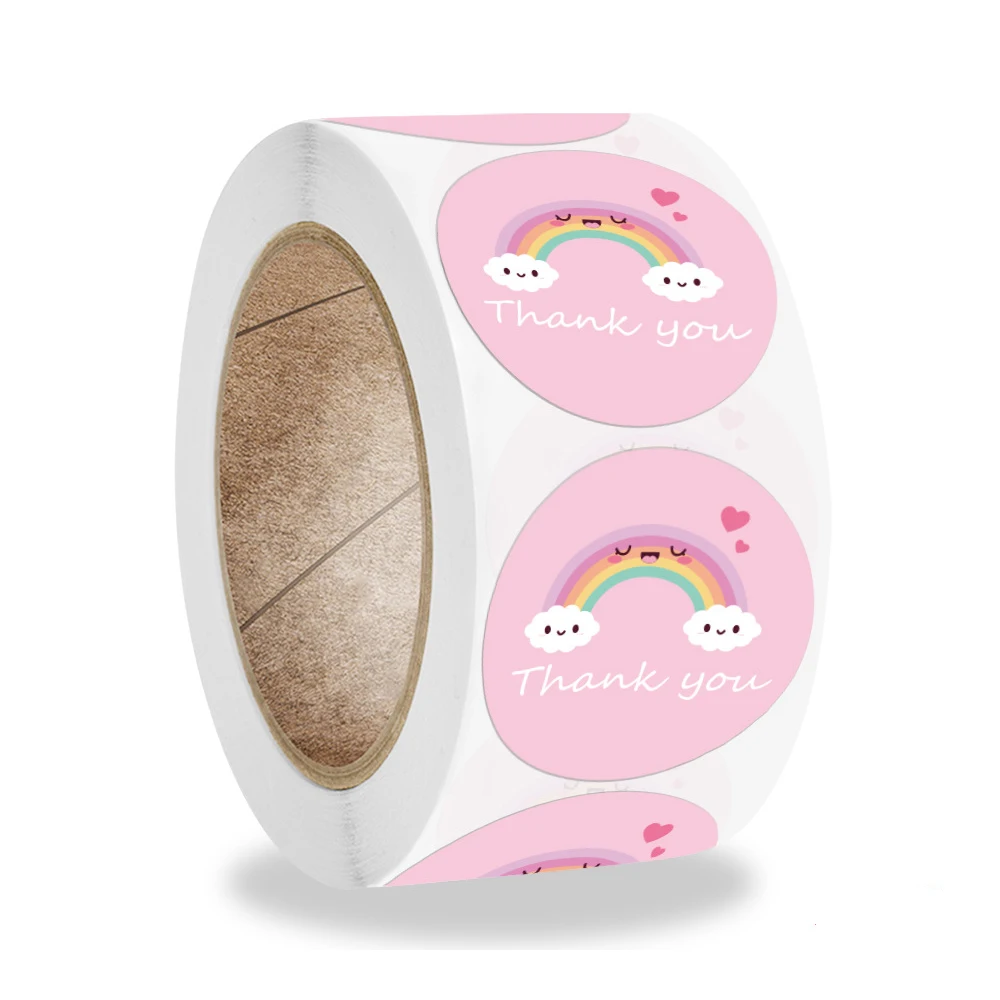 100-1000pcs Cute Thank You Sticker Rainbow Lables Stickers Pink For Envelope Small Business Packaging Sealing Stickers Decor
100-1000pcs Cute Thank You Sticker Rainbow Lables Stickers Pink For Envelope Small Business Packaging Sealing Stickers Decor