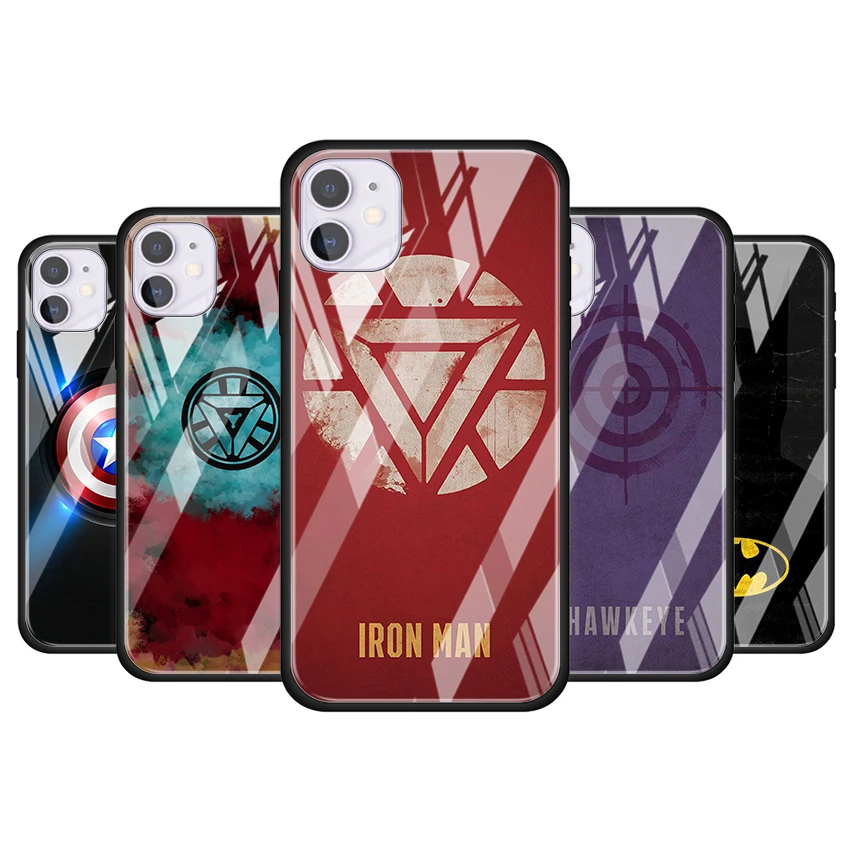 Marvel Superhero Logo Tempered Glass Cover For Apple IPhone 12 Mini 11 Pro XS MAX XR X 8 7 6S 6 Plus Phone Case Coque 
Marvel Superhero Logo Tempered Glass Cover For Apple IPhone 12 Mini 11 Pro XS MAX XR X 8 7 6S 6 Plus Phone Case Coque