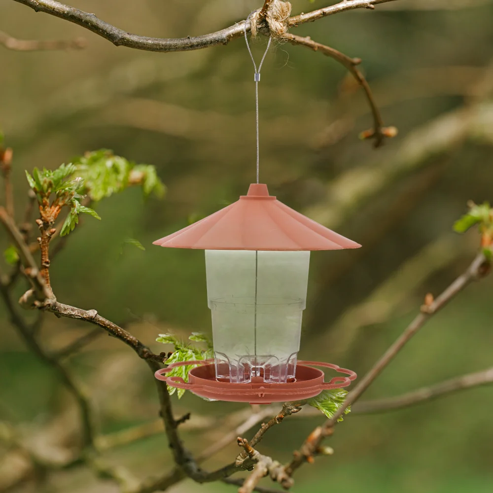 Outdoor Garden Hanging Parrot Feeder Wild Bird Feeder with Roof
Outdoor Garden Hanging Parrot Feeder Wild Bird Feeder with Roof