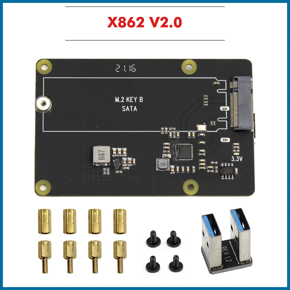 Плата расширения для Raspberry Pi 4 Model B X862 V2.0 2280 SATA SSD Shield, X862 SSD
Плата расширения для Raspberry Pi 4 Model B X862 V2.0 2280 SATA SSD Shield, X862 SSD