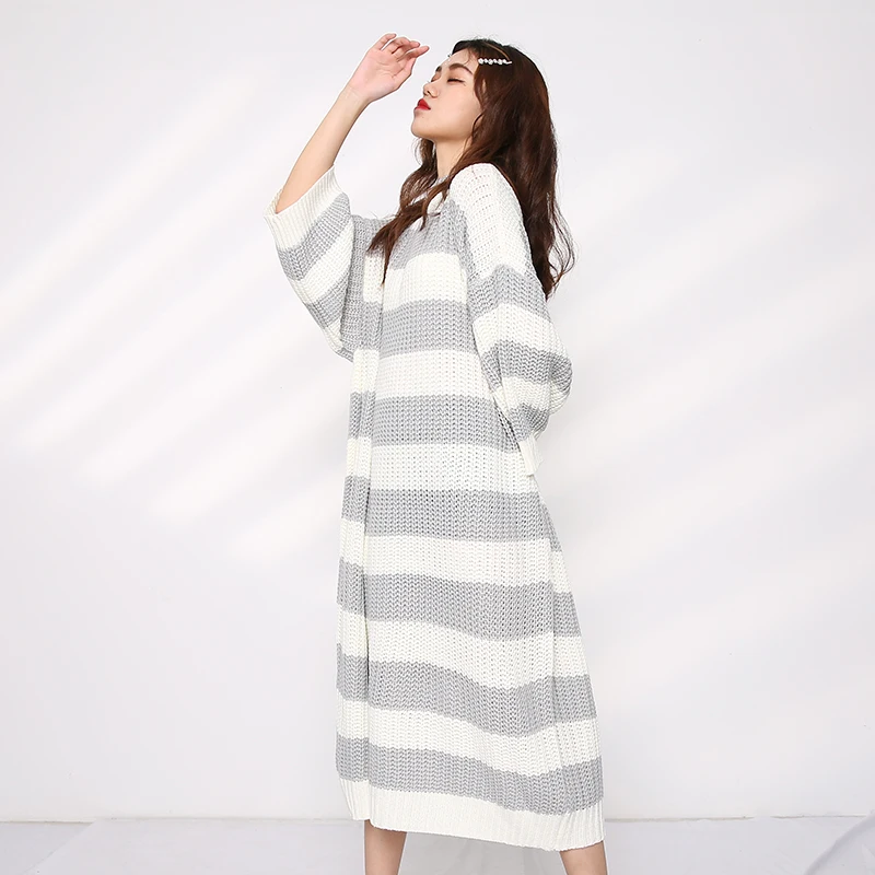 Big Gray Striped Size Knitting Sweater Loose Round Neck Long Sleeve Women Pullovers New Fashion Autumn Winter 2021 1Y17102
Big Gray Striped Size Knitting Sweater Loose Round Neck Long Sleeve Women Pullovers New Fashion Autumn Winter 2021 1Y17102