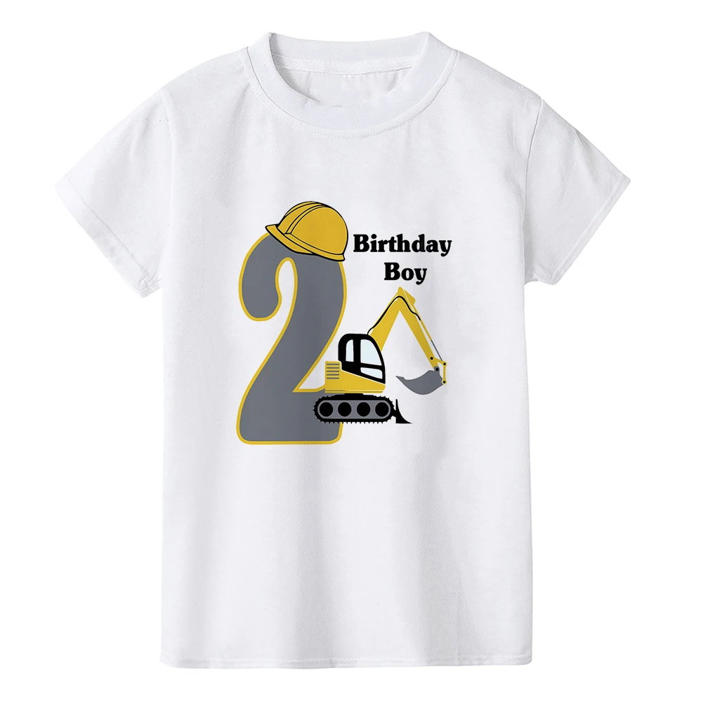 Construction Birthday Shirt Excavator Birthday Boy T Shirt Summer Clothing Toddler Fashion T-shirt Cute Children Play Clothes
Construction Birthday Shirt Excavator Birthday Boy T Shirt Summer Clothing Toddler Fashion T-shirt Cute Children Play Clothes