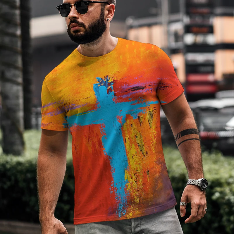 2021 hot sale men's Jesus Christ cross 3d printed T-shirt summer casual all-match fashion trend short-sleeved streetwearXXS-6XL
2021 hot sale men's Jesus Christ cross 3d printed T-shirt summer casual all-match fashion trend short-sleeved streetwearXXS-6XL