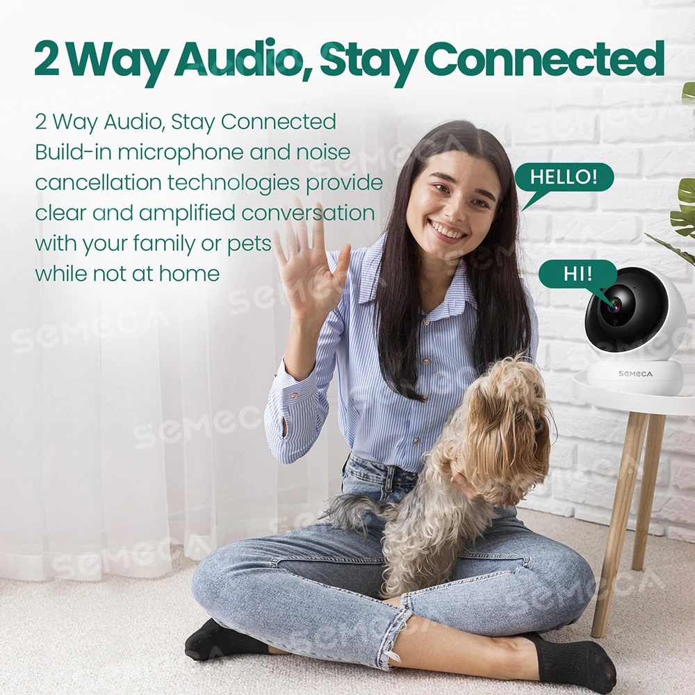 Semeca Camera Wifi 360 Tuya Smart Life 1080P Surveillance Camera Wifi Camera Video Surveillance Baby Monitor Camera For Home
Semeca Camera Wifi 360 Tuya Smart Life 1080P Surveillance Camera Wifi Camera Video Surveillance Baby Monitor Camera For Home