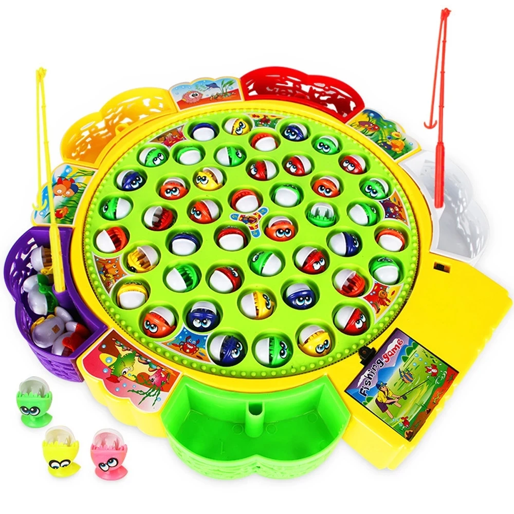 15-45Pcs Kids Toy Fishing Game Electric Rotating Hungry Fishing Game Musical Fish Plate Set Magnetic Toddler Kids Toys Gifts 
15-45Pcs Kids Toy Fishing Game Electric Rotating Hungry Fishing Game Musical Fish Plate Set Magnetic Toddler Kids Toys Gifts