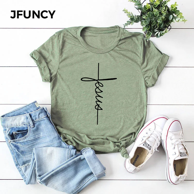 JFUNCY Hope Love Cross T-shirts Scripture Christian Women T Shirt Summer Casual Cotton Tshirt Plus Size Unisex Graphic Tees Tops
JFUNCY Hope Love Cross T-shirts Scripture Christian Women T Shirt Summer Casual Cotton Tshirt Plus Size Unisex Graphic Tees Tops