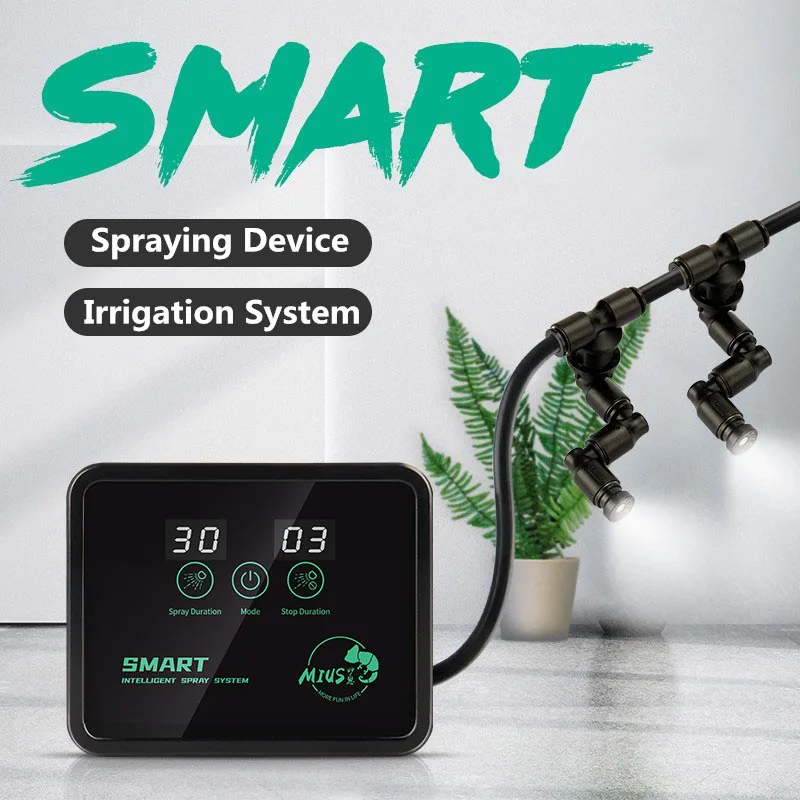 Electronic Smart Spray System Kit LCD Display Fogger Water Humidifier Timer Automatic Watering For Greenhouse Outdoor Spray 
Electronic Smart Spray System Kit LCD Display Fogger Water Humidifier Timer Automatic Watering For Greenhouse Outdoor Spray