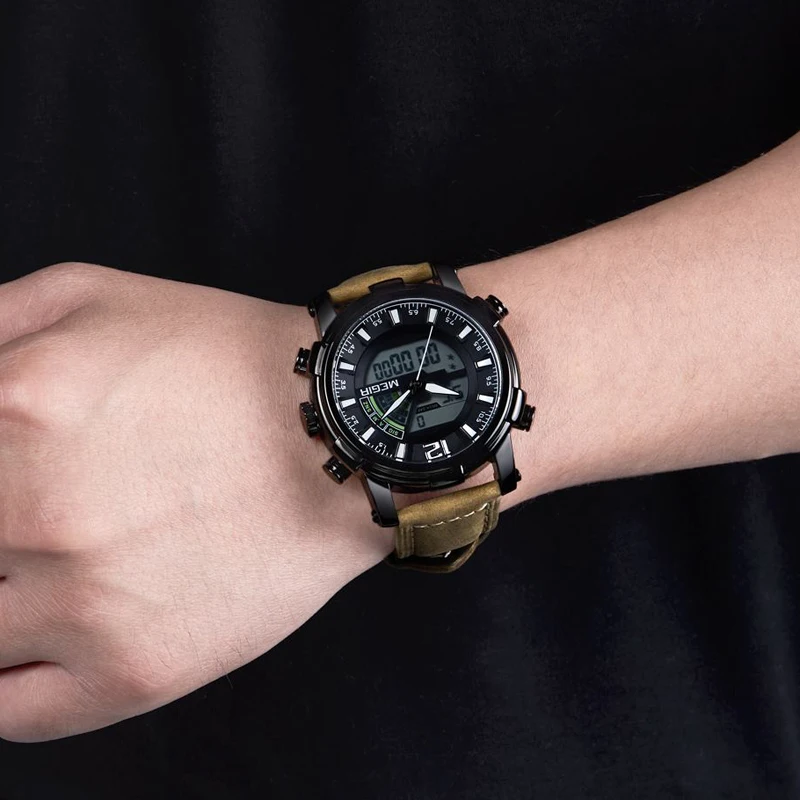 MEGIR Mens Watches Top Brand Luxury Digital Analog Sport Quartz Wristwatch Military Genuine Leather Male Clock Relogio Masculino
MEGIR Mens Watches Top Brand Luxury Digital Analog Sport Quartz Wristwatch Military Genuine Leather Male Clock Relogio Masculino
