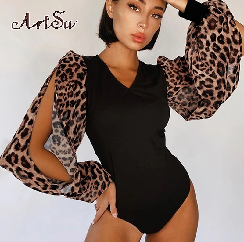 ArtSu 2021 Cute Leopard Print V Neck Bodysuit Long Sleeve Summer Bodycon Skinny Bodysuits One Piece Body Suit New ASJU61276
ArtSu 2021 Cute Leopard Print V Neck Bodysuit Long Sleeve Summer Bodycon Skinny Bodysuits One Piece Body Suit New ASJU61276