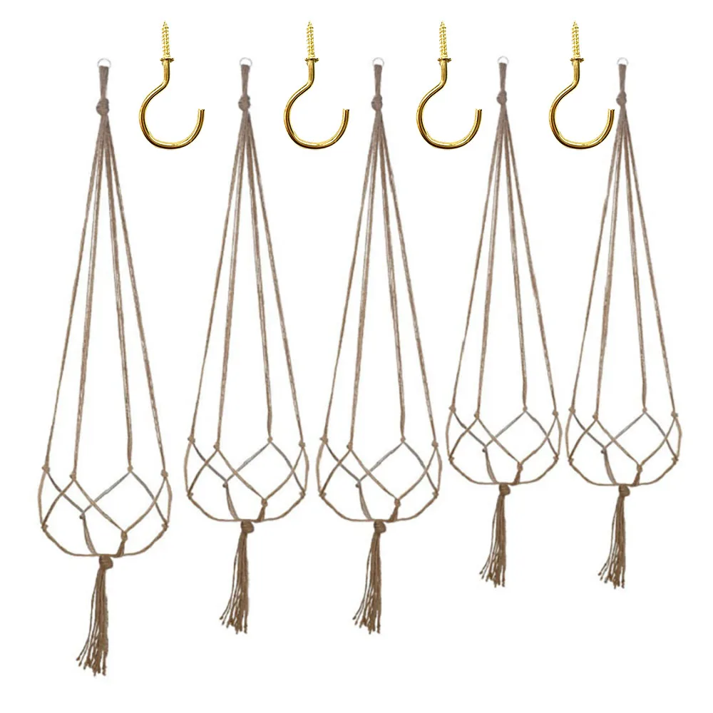 Hanging Plant Baskets with Metal Ring for Indoor Outdoor Jute Rope Flower Pot for Decorations Handmade Hanging Rope Holder
Hanging Plant Baskets with Metal Ring for Indoor Outdoor Jute Rope Flower Pot for Decorations Handmade Hanging Rope Holder