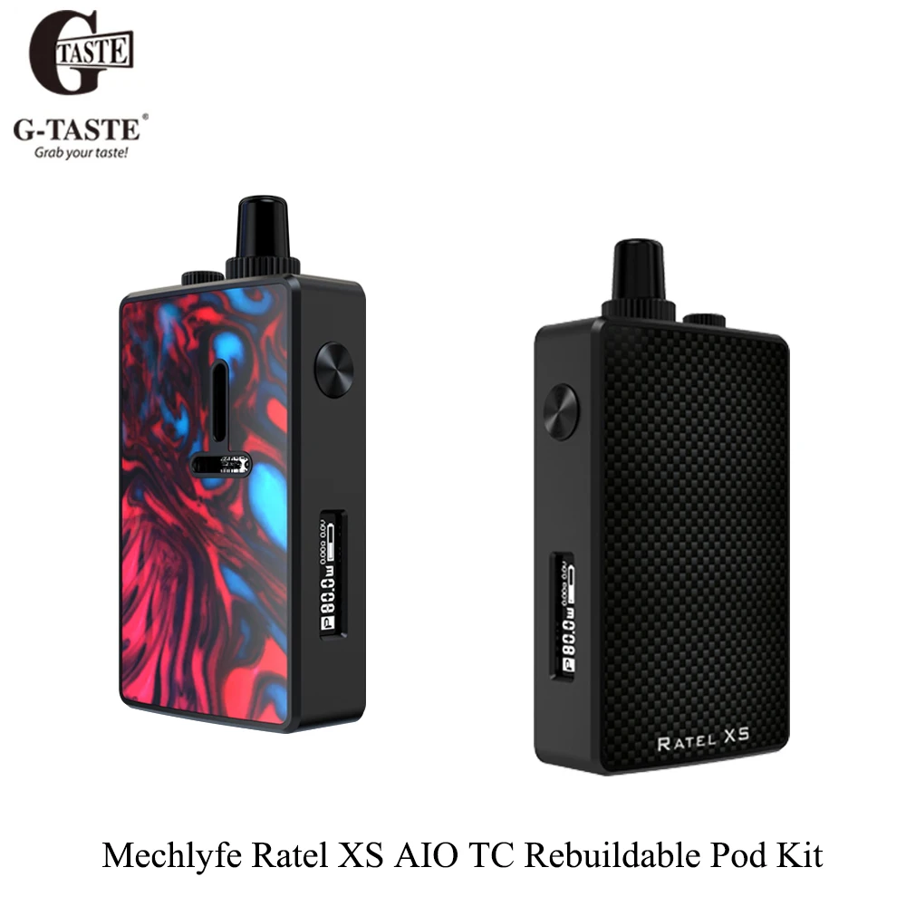 Mechlyfe Ratel XS AIO 80 Вт TC ремонтный набор модов Pod с одним картриджем емкостью 18650 и 5 мл 510