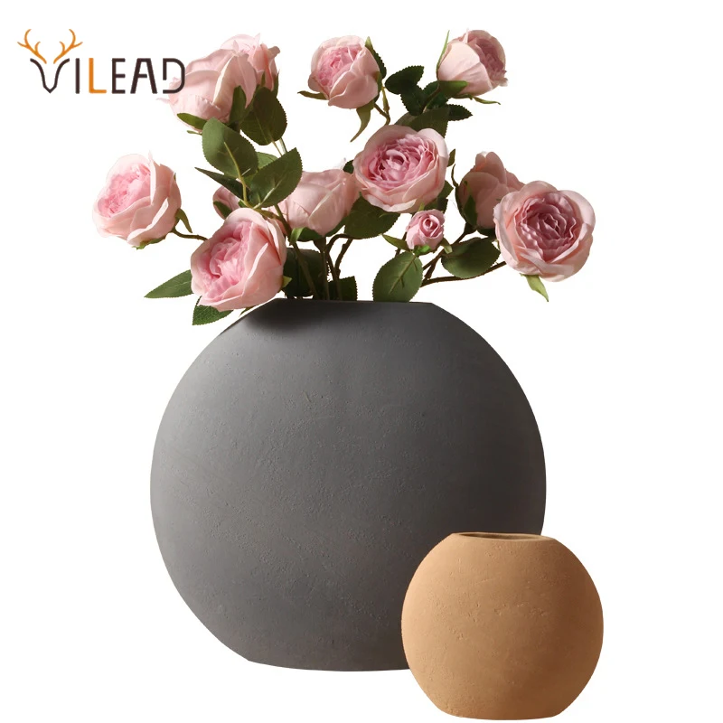 VILEAD Morandi Round Ceramic Flower Vase Figurines Nordic Creative Flowerpot Vase Decoration Home Decor Loft Planter For Flowers
VILEAD Morandi Round Ceramic Flower Vase Figurines Nordic Creative Flowerpot Vase Decoration Home Decor Loft Planter For Flowers
