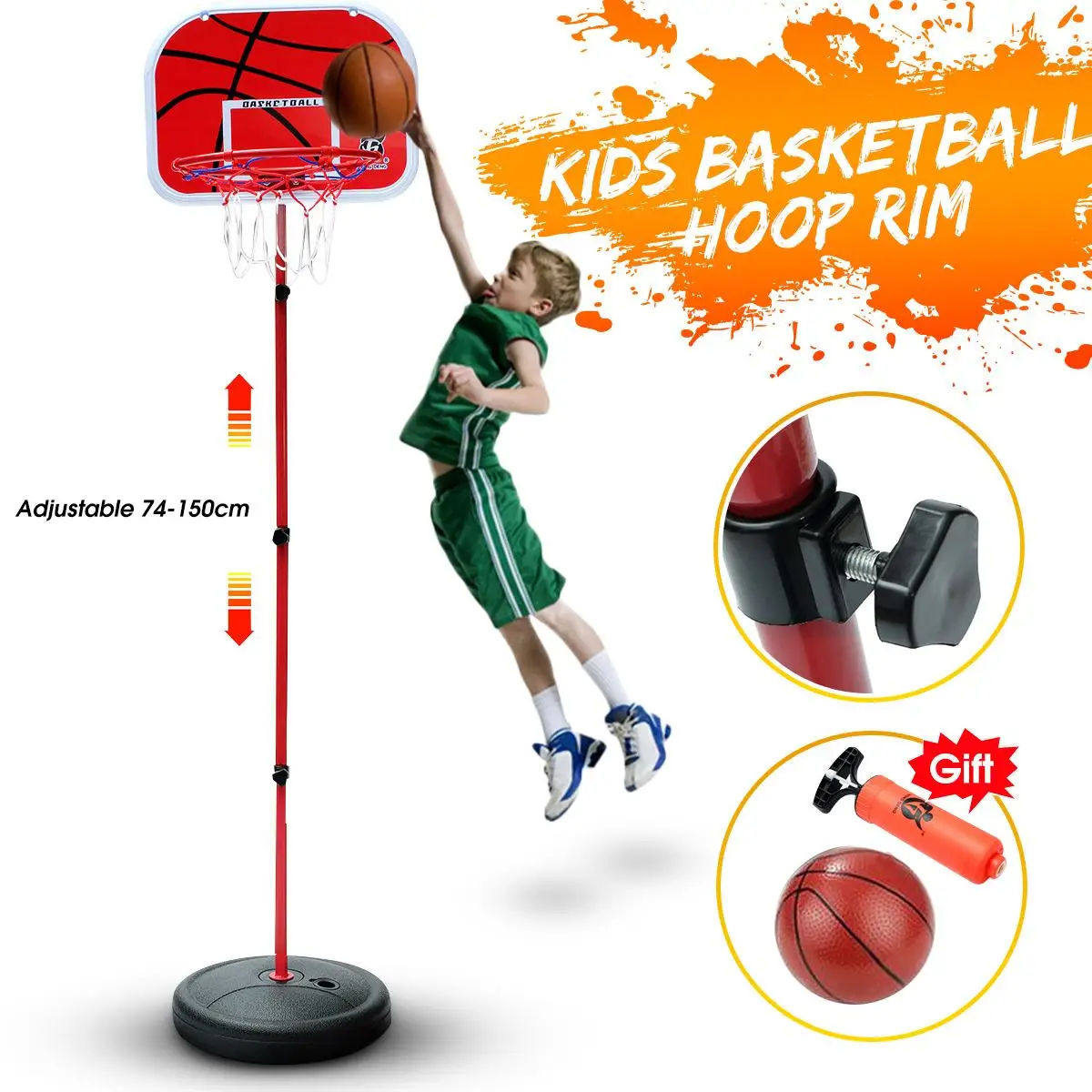 

72-150 см баскетбольные стенды с регулировкой по высоте, детская баскетбольная цель обруч набор игрушек для баскетбола для мальчиков трениров...